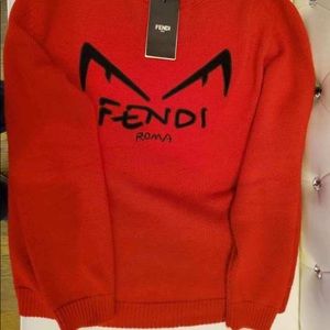 fendi red sweater